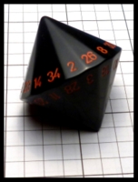 Dice : Dice - 34D - Black with Red Painted Numeral - RA Trade Sept 2016